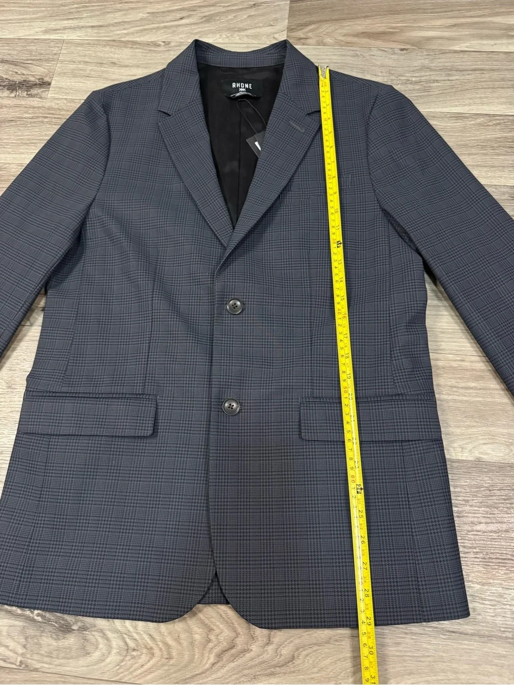 NWT Rhone Men's Commuter Pro Sport Coat in Iron Glen Plaid Size Medium